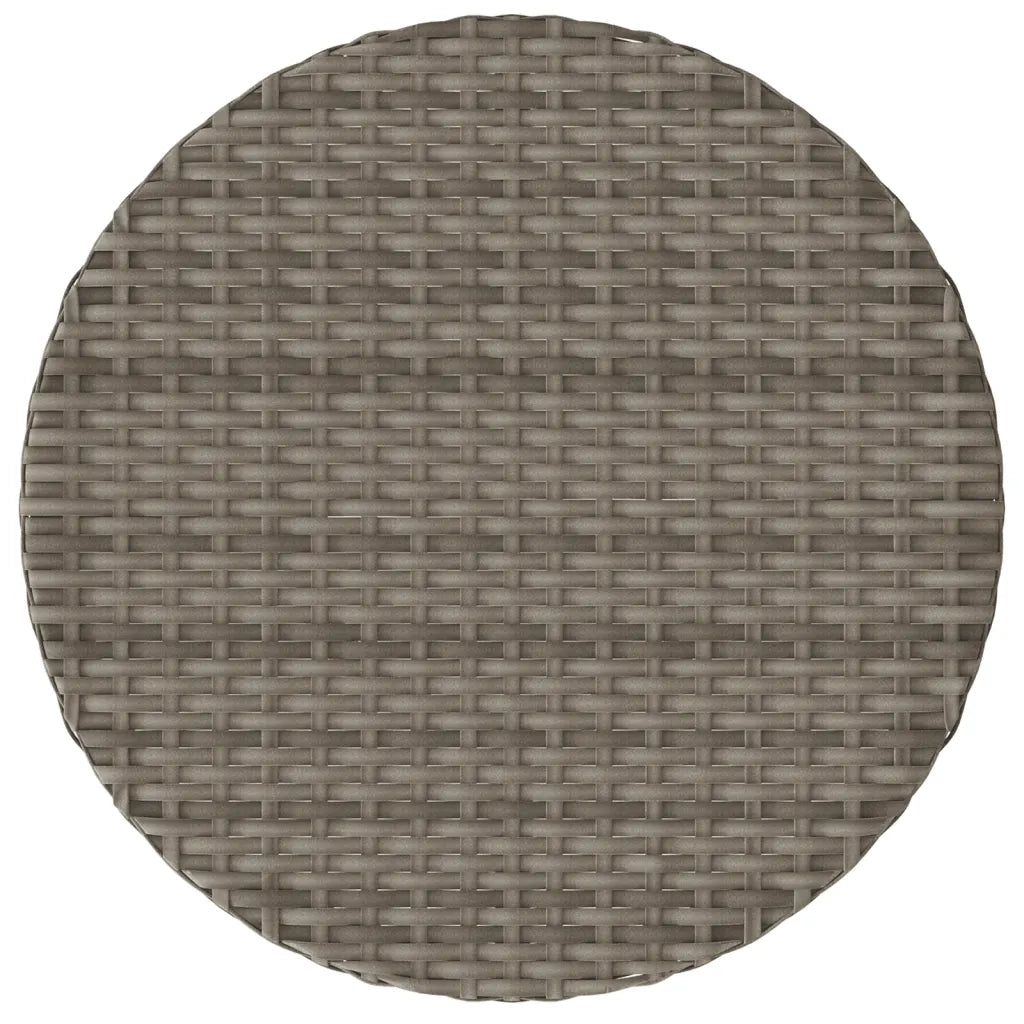 Set da Bistrò 3 pz con Cuscini Grigio in Polyrattan
