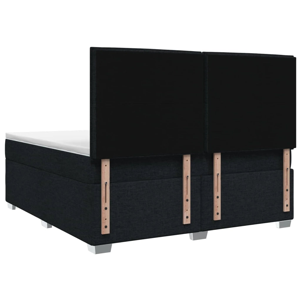 Letto box spring con materasso Nero 140 x 200 cm Tessuto 3454896