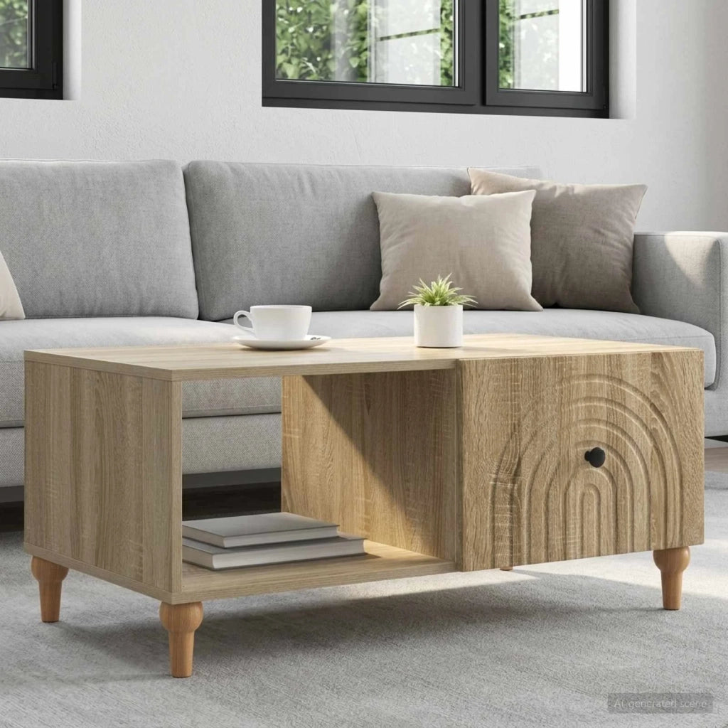 Tavolino da salotto Rovere Sonoma 90 x 50 x 40 cm 894267