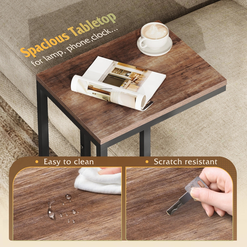Tavolino da salotto C-Shaped ¨C zephmum ¨C marrone metallo
