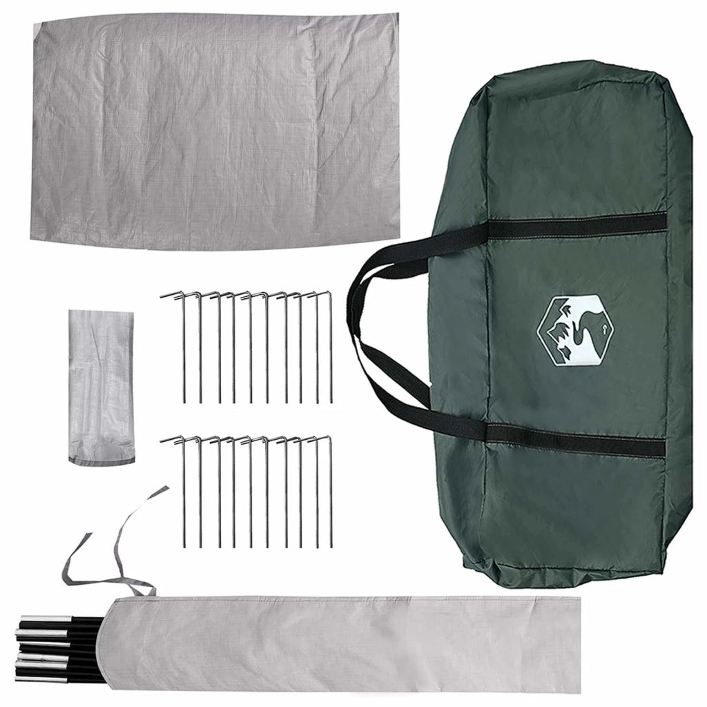 Tenda Tipi Verde militare 6 persone Poliestere e Acciaio 42028626