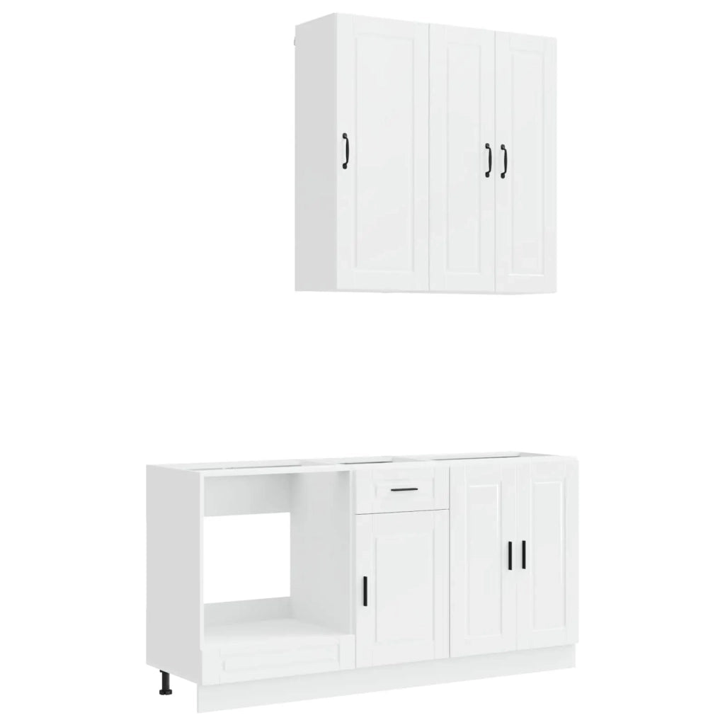 Unità Cucina PORTO 5 pcs Bianco Lucido Legno ingegnerizzato 3438289