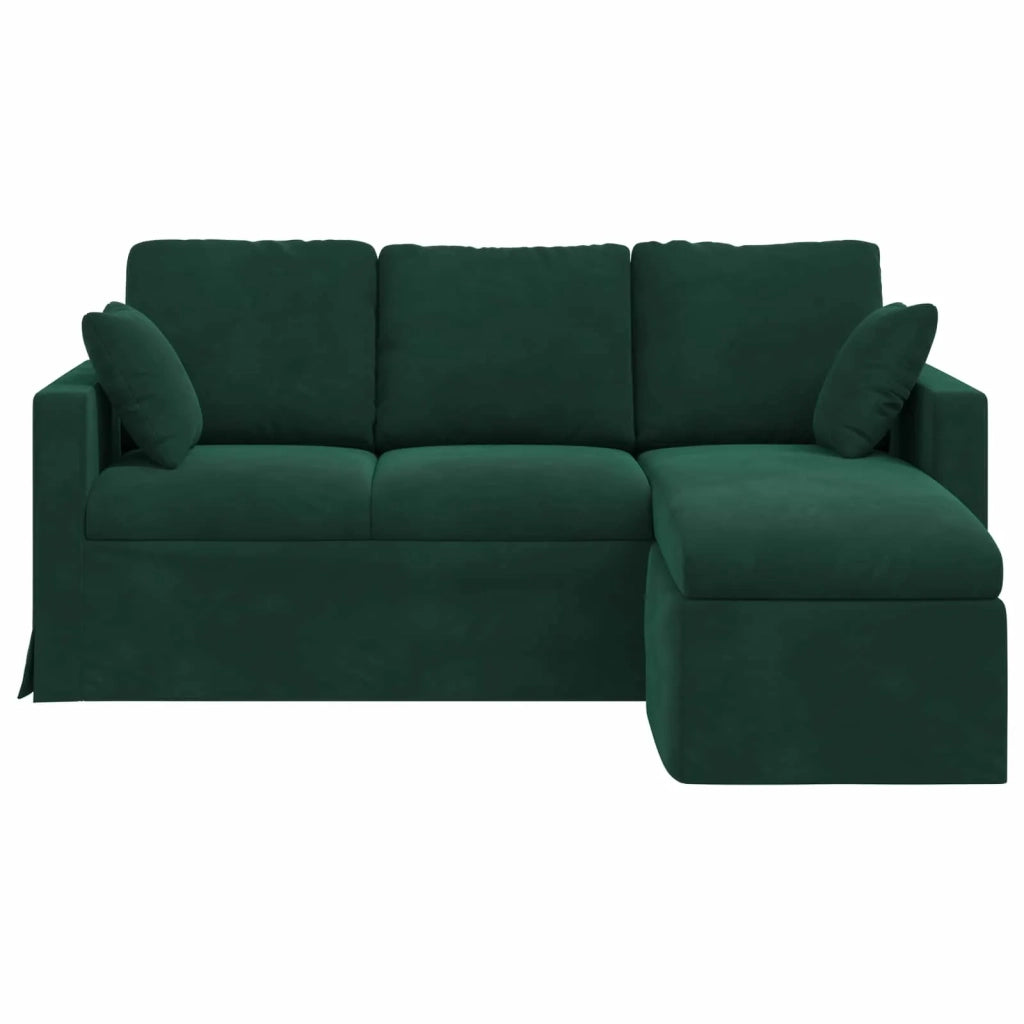 Divano Verde Scuro 178 x 134 x 80 cm Velluto 42024451