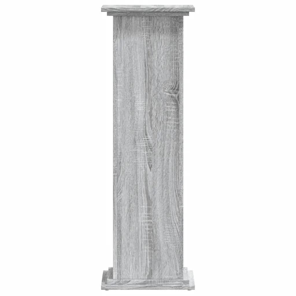 Supporto per piante | Sostegno per piante Grigio Sonoma 33x33x100 cm in Truciolato