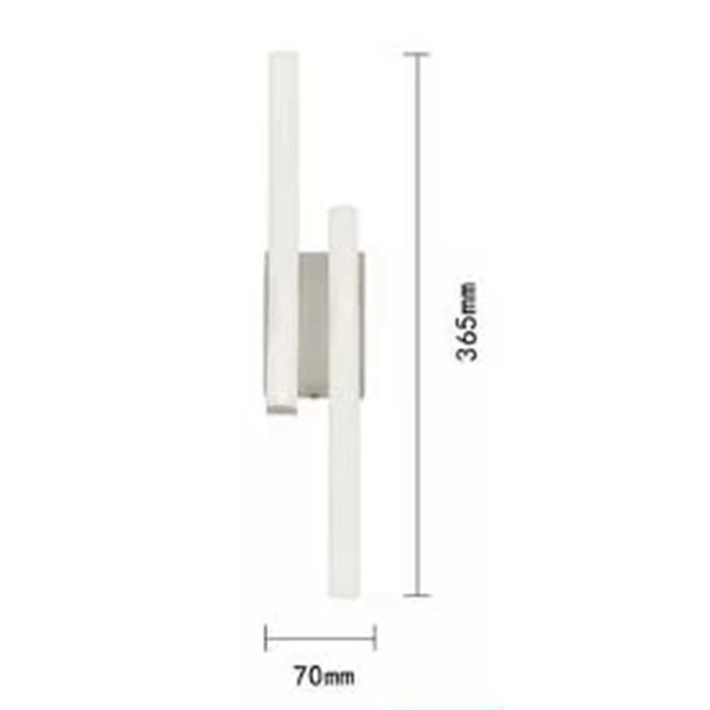 Trade Shop - Applique Lampada Da Parete A Led 10w 800lm Cct Ip20 Design Onda Moderno Bianco E26-3c -