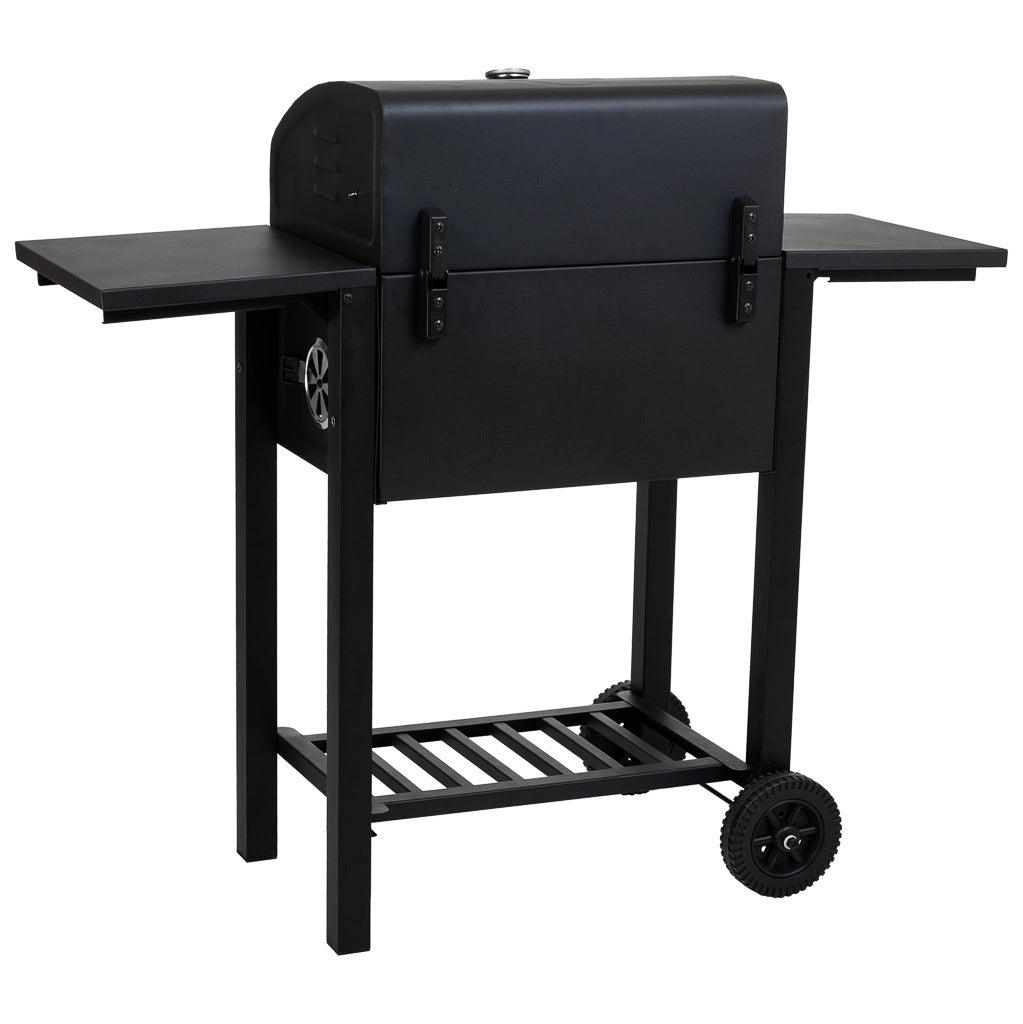 Carrello barbecue in metallo nero 98x48x96h cm