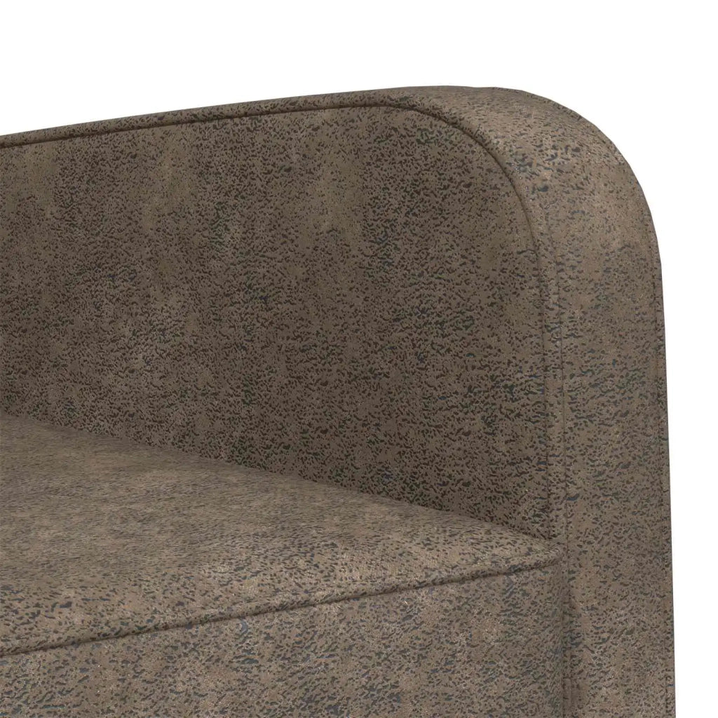 Poltrona Grigio Scuro Pelle Scamosciata Sintetica 42043425