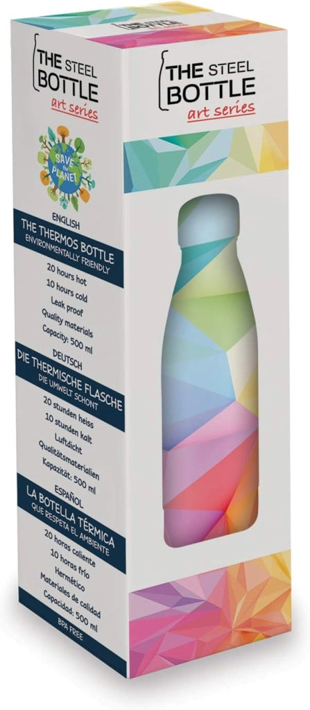 The Steel Bottle Bottiglia termica in Acciaio Inox Capacità 500 ml Chiusura Ermetica - Geometric Color