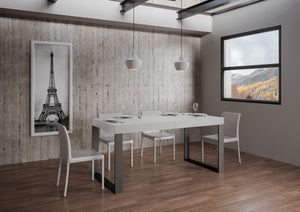 Tavolo Allungabile 130-390x90x77 cm Tecno Bianco Frassino