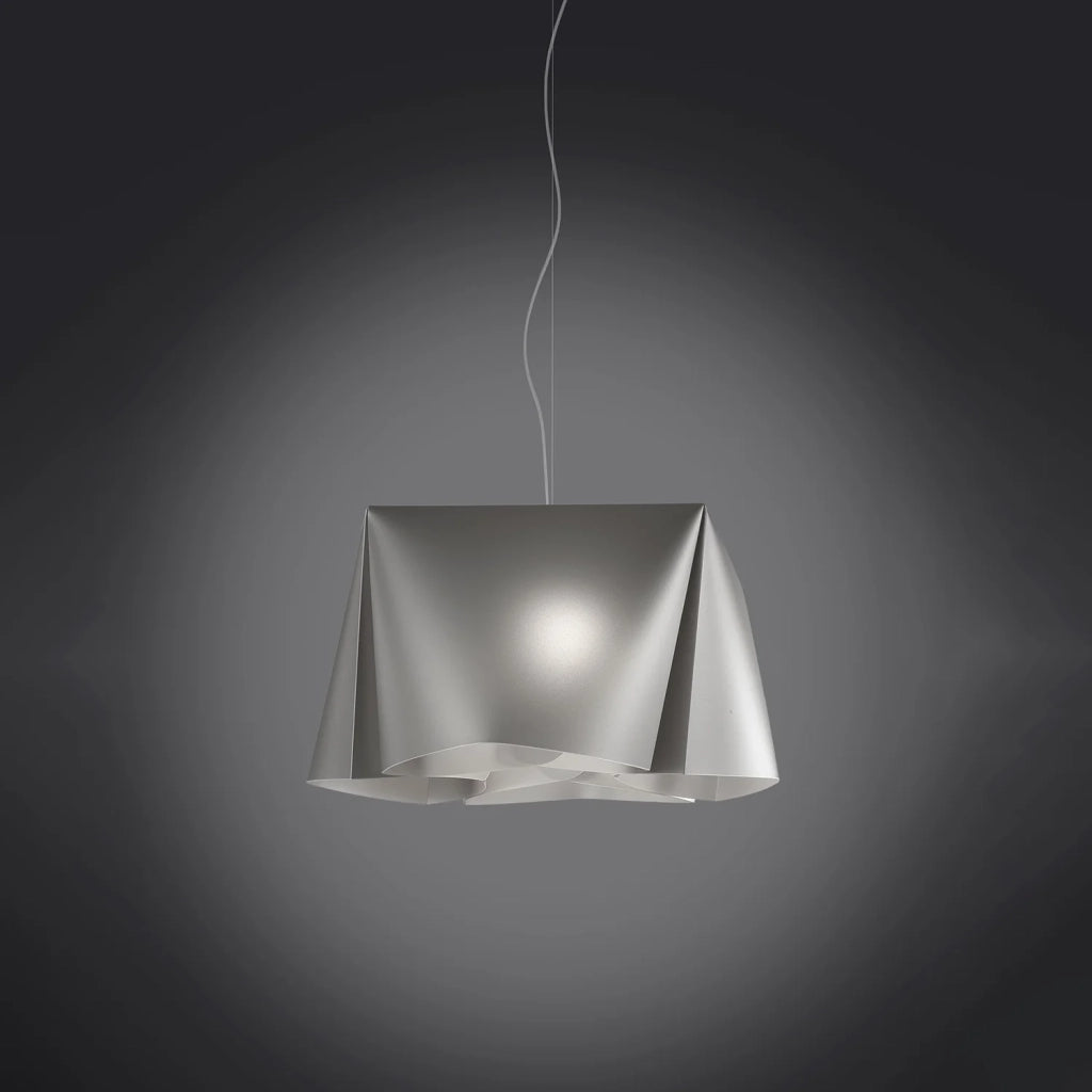 Sospensione Moderna Wanda Polilux ® Argento E Metallo Cromo 1 Luce E27