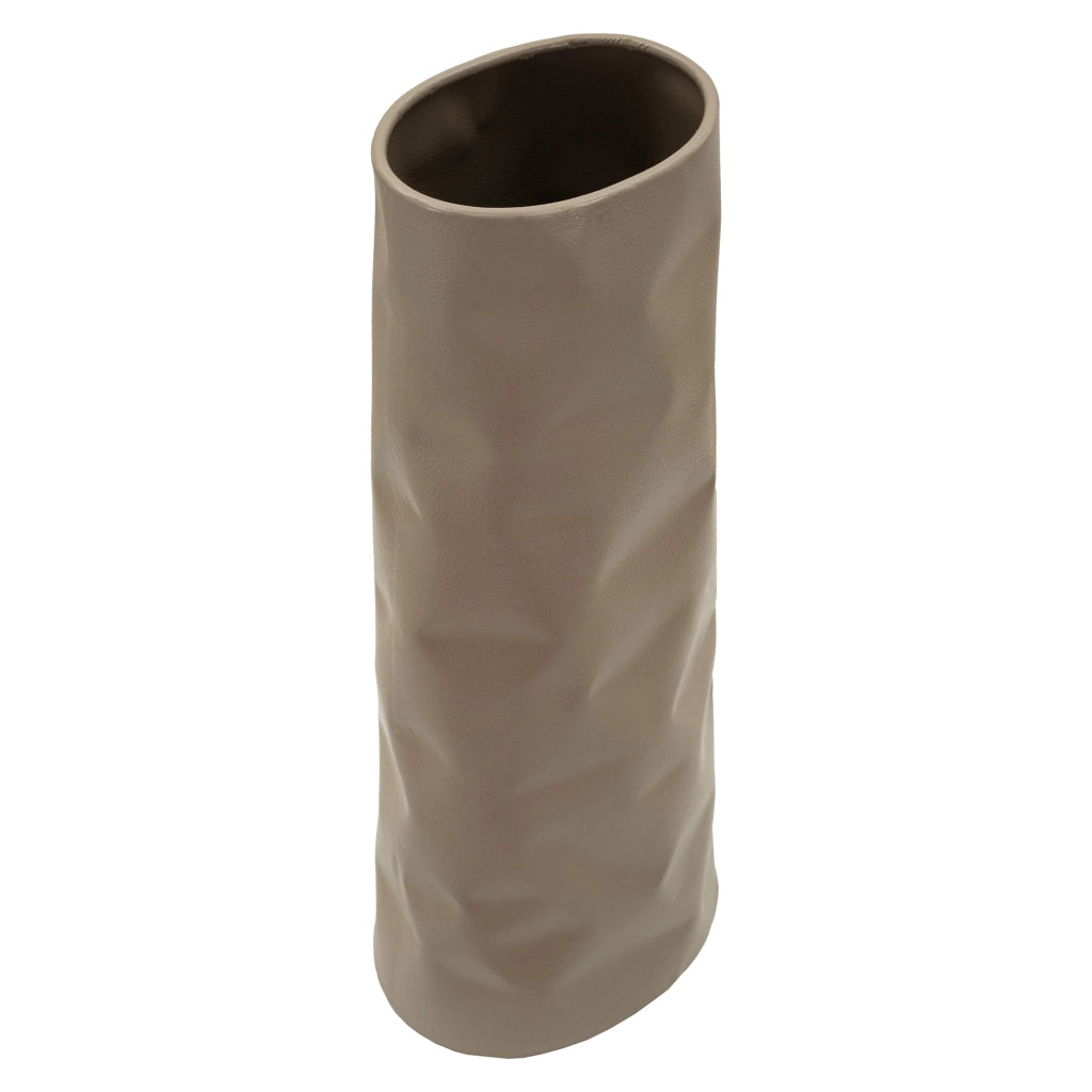 Fasa, Vaso Finitura Effetto Materico, Marrone Bronzo