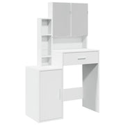 Toeletta | Tavolo da Trucco con Armadietto Bianco 80x35x132 cm