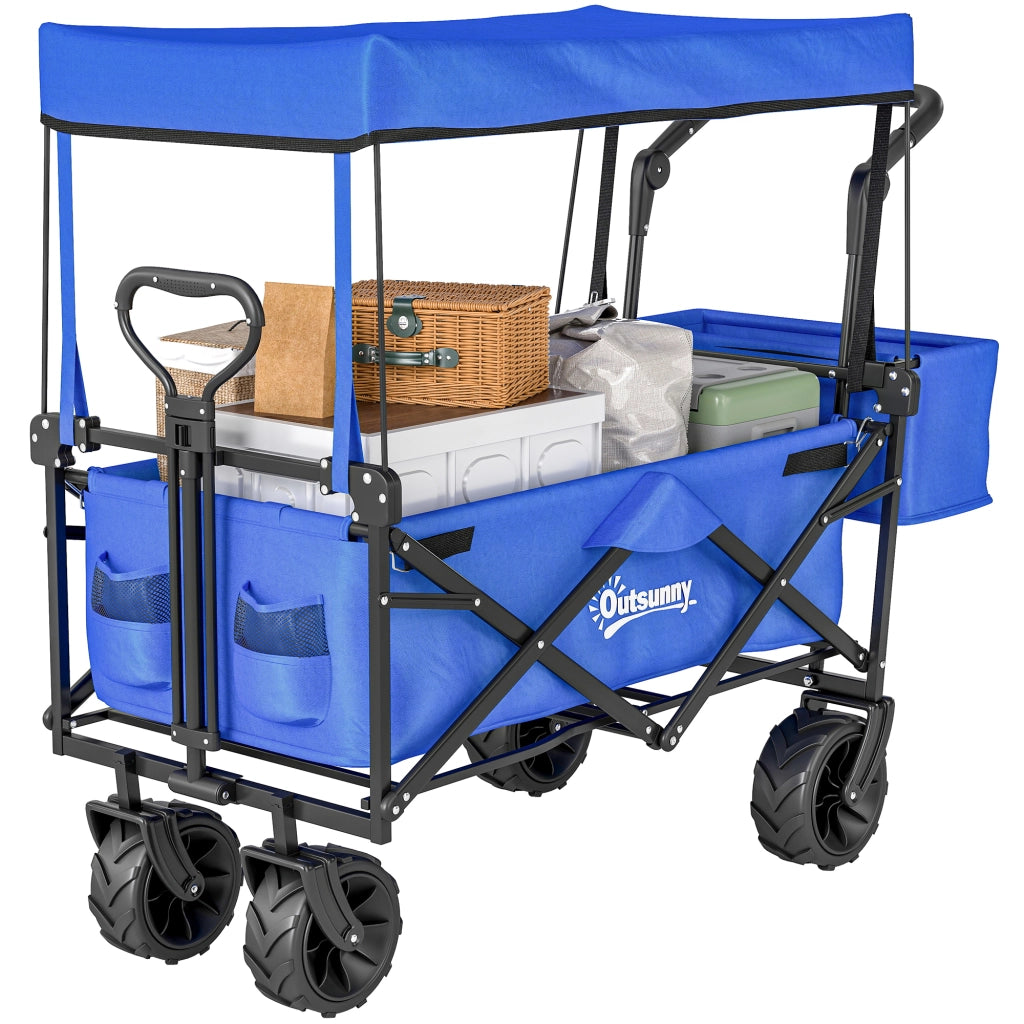Carrello Pieghevole Trasporto ¨C Zephmum ¨C Nero Blu Acciaio