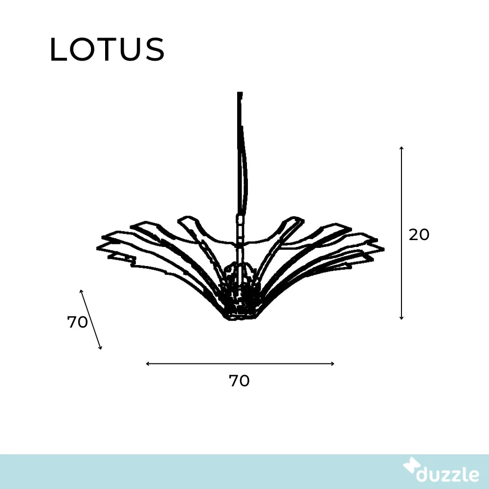 Lampada a sospensione in metallo Lotus violetto | Duzzle