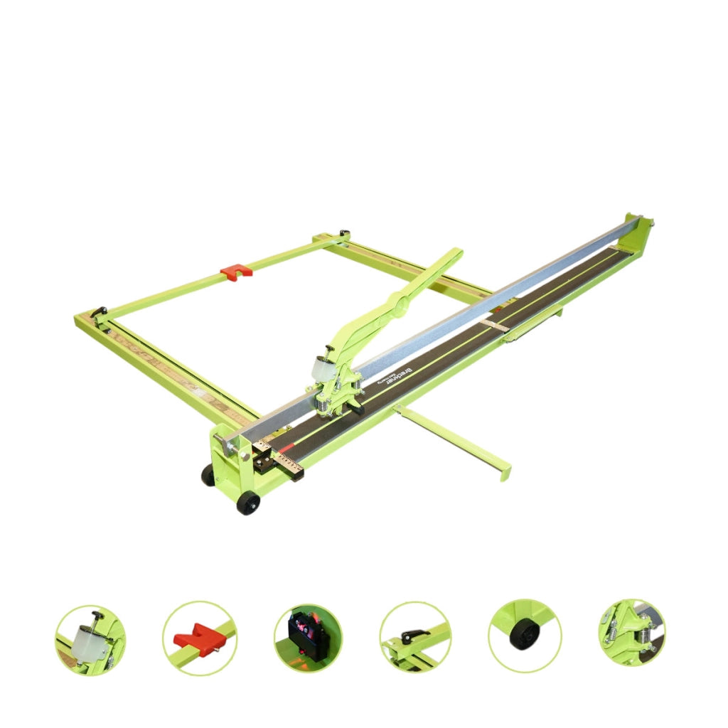 Macchina professionale per il taglio di piastrelle e pietre, 1600 mm, spessore 6-30 mm, cuscinetti di guida, serbatoio dell'olio e puntatore laser Breckner Germany