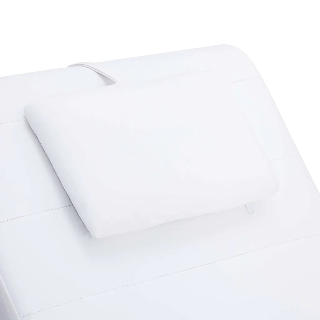 Sdraio Massaggiante con Cuscino Bianco in Similpelle CFW9967047