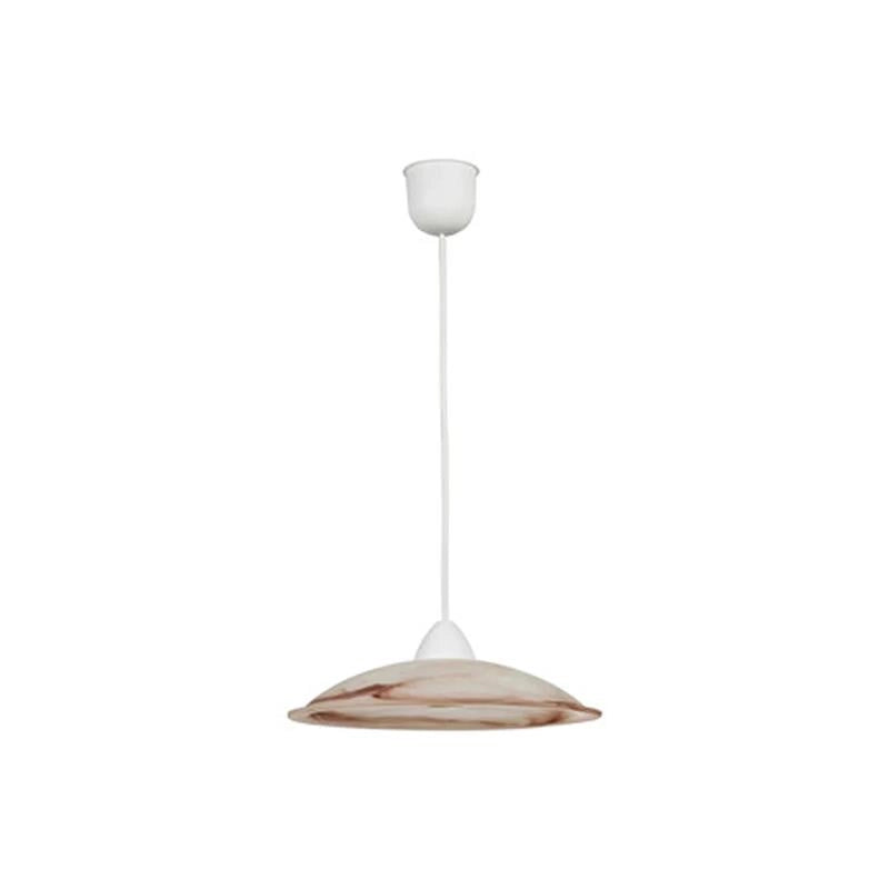 DUNA LAMPADA A SOSPENSIONE IN VETRO CENTRIFUGATO ALABASTRO TABACCO CON PENDE IN PLASTICA DIAMETRO 30X90H CM