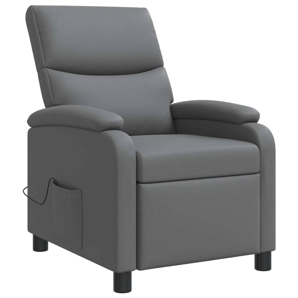 Divano Sedia-Poltrona Massaggiante Grigio Similpelle 726937