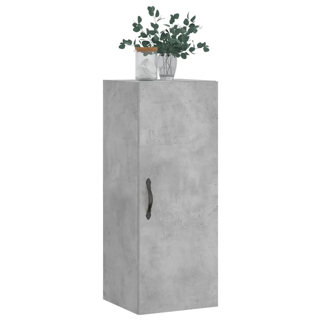 Armadietto a Muro | Mobile a Parete Grigio Cemento 34,5x34x90 cm Legno Multistrato