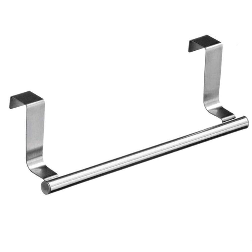 Porta Asciugamani Strofinacci In Acciaio 36cm per Ante Porte Con Aggancio Rapido