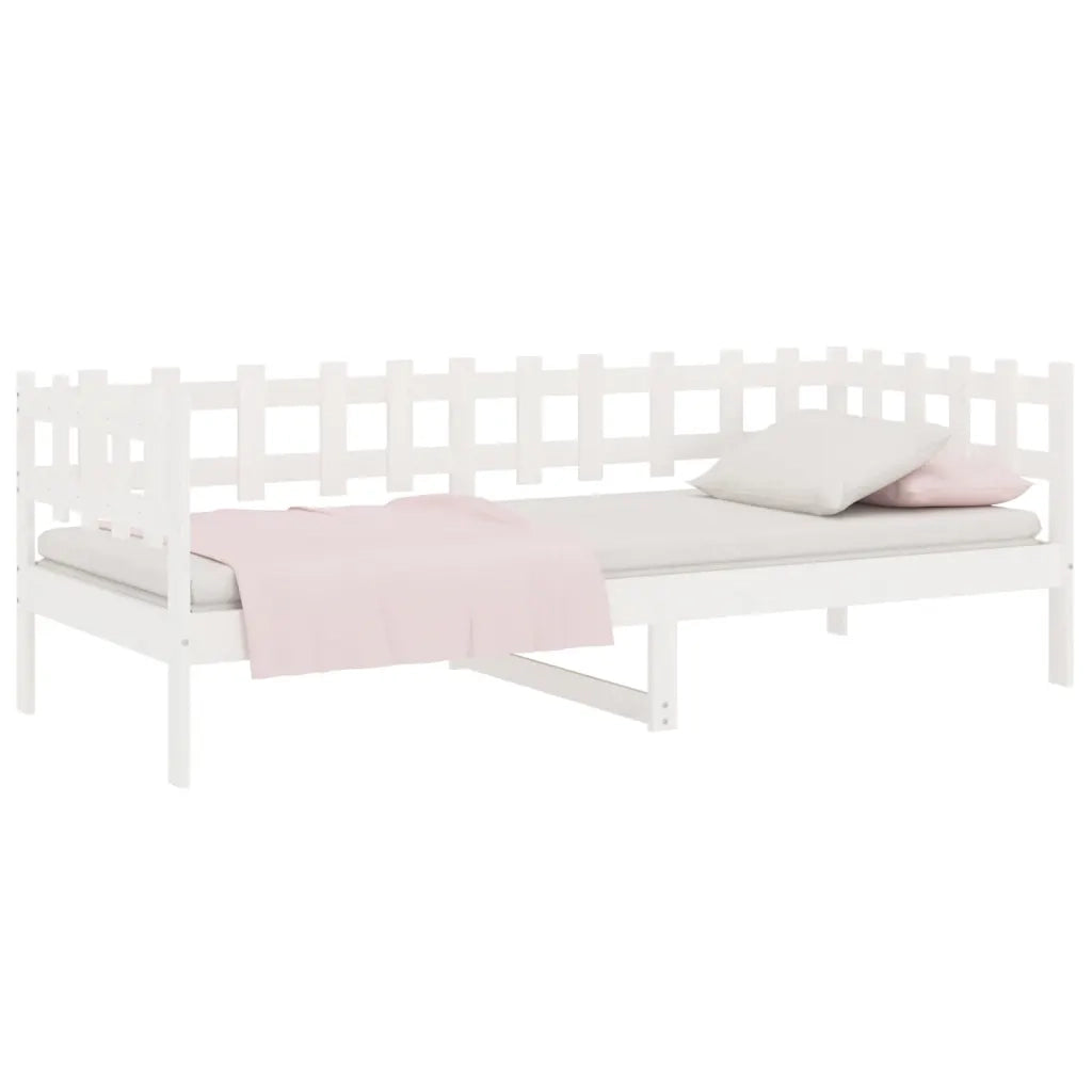 Dormeuse senza Materasso Bianca 80x200 cm Legno Massello Pino 820752