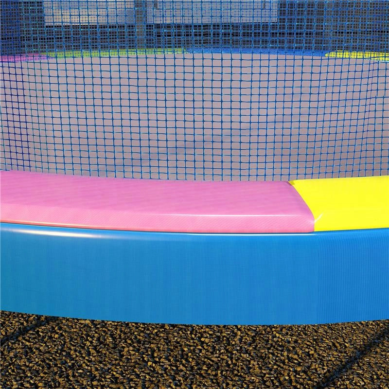 COPERTURA TAPPETO ELASTICO Ø366X30 CM PIEGHEVOLE E PORTATILE, IN PLASTICA, PE E SCHIUMA, MULTICOLORE