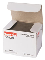 Makita F-34027 – Chiodi Brad 16 GA 64 mm (2000 pezzi) | consumabili per pistole chiodatrici