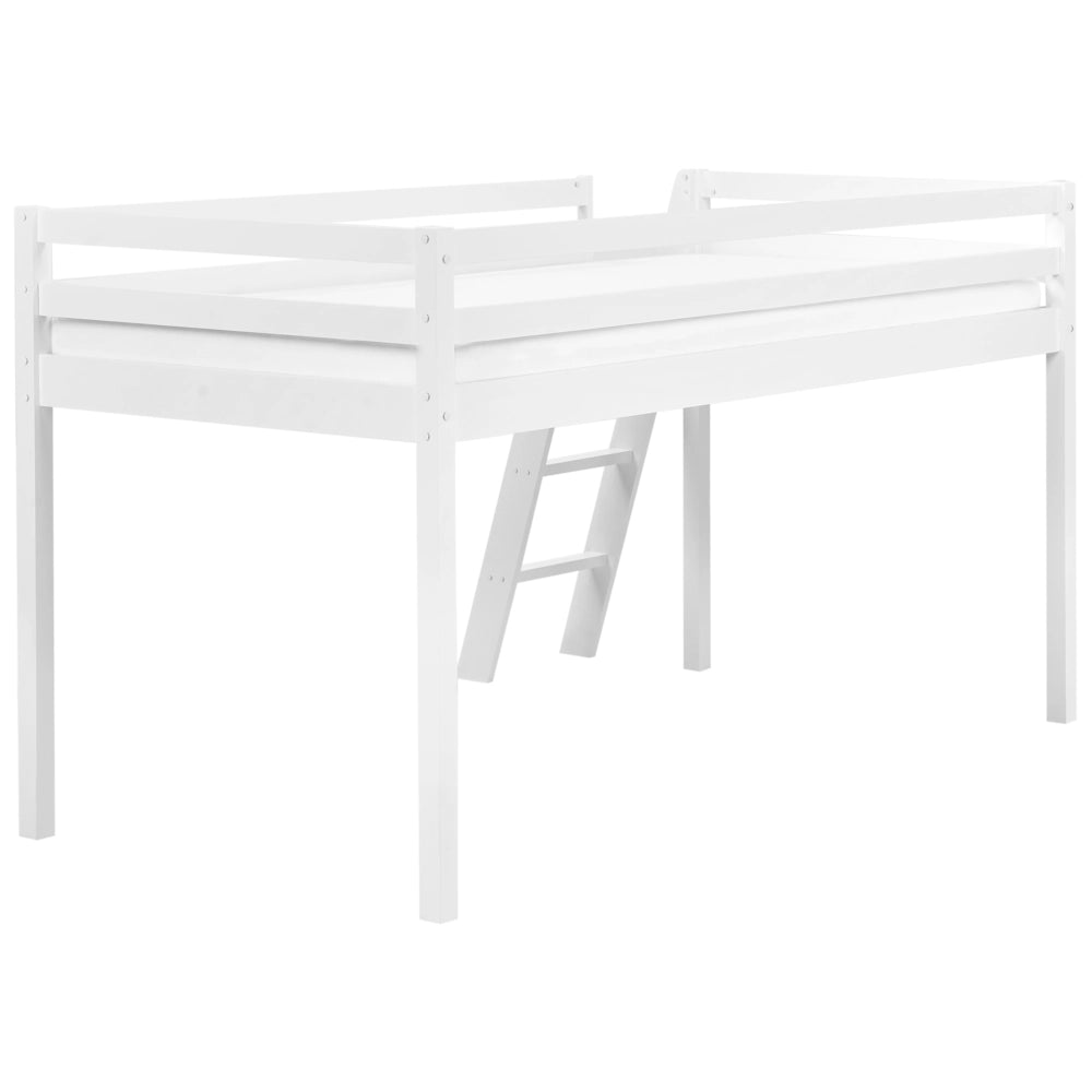 Letto per bambini in legno di pino bianco UE 90 x 200 cm con rete a doghe per bambini.