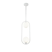 Lampada a sospensione Maytoni Ring 2 sfere bianche G9
