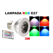 Trade Shop - Lampadina Faretto Spot Light Led E27 3w 220v Rgb Multicolor Con Telecomando -