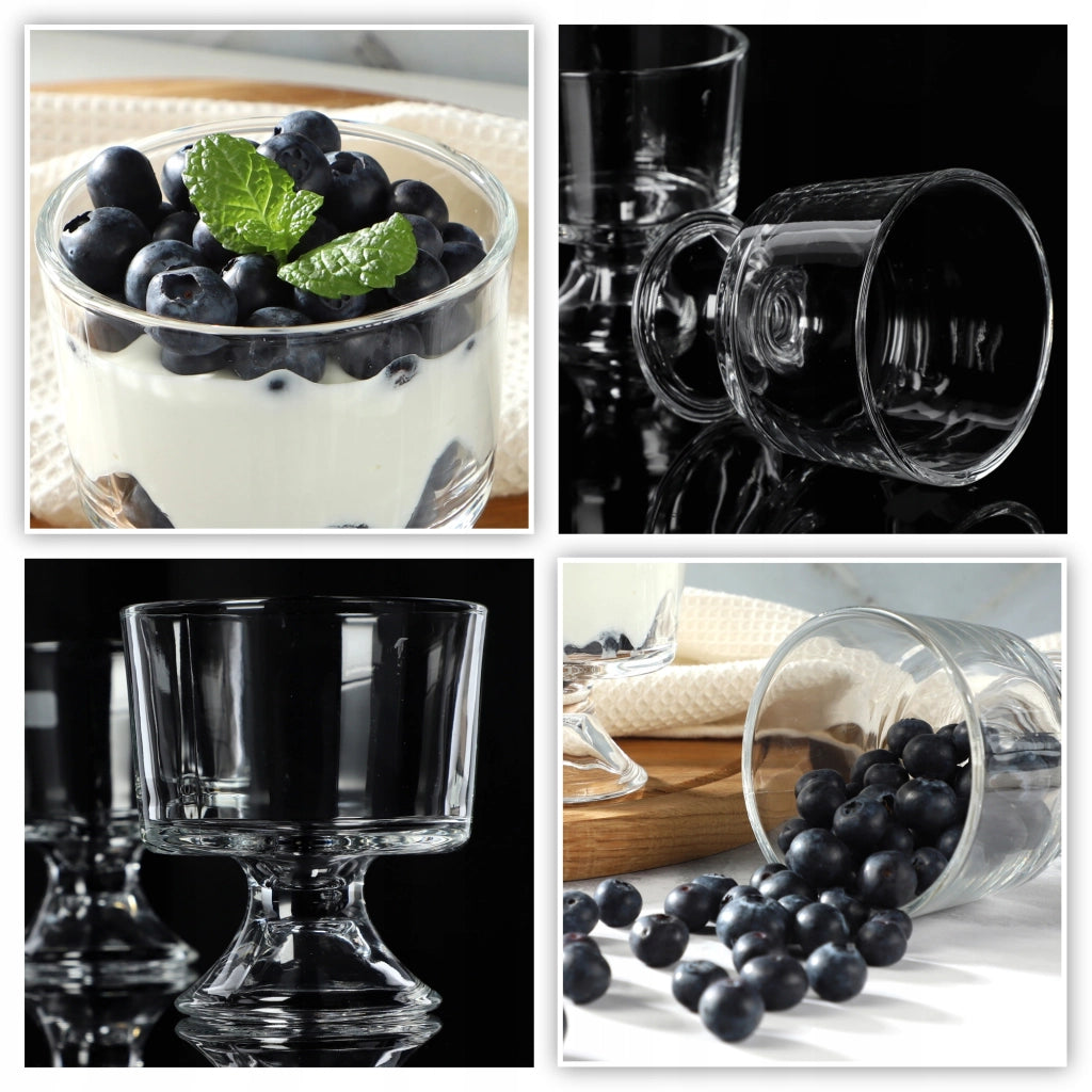 Coppetta per gelato KADAX da 290 ml, contenitore in vetro per dessert cremosi.