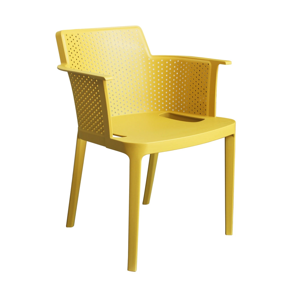 POLTRONA CATHY IN PLASTICA DI COLORE GIALLO