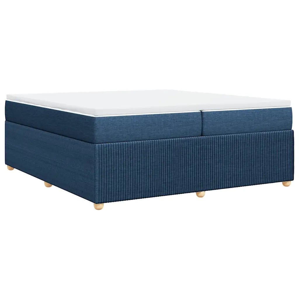 Giroletto a Molle con Materasso Blu 200x200 cm in Tessuto