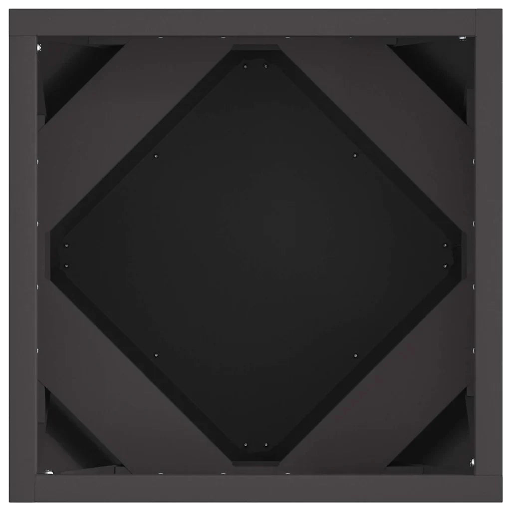 Fioriera moderna da esterno 30 x 30 x 30 cm con stabilità design elegante in acciaio nero 02_0053048