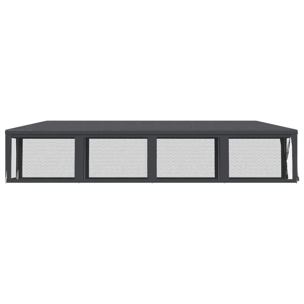 Tenda per Feste con 10 Pareti in Rete Antracite 3x12 m in HDPE