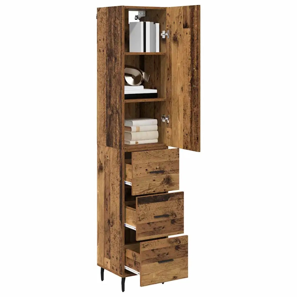 Credenza-Buffet-Armadio da cucina Legno vecchio 34,5 x 34 x 180 cm Legno multistrato 464428