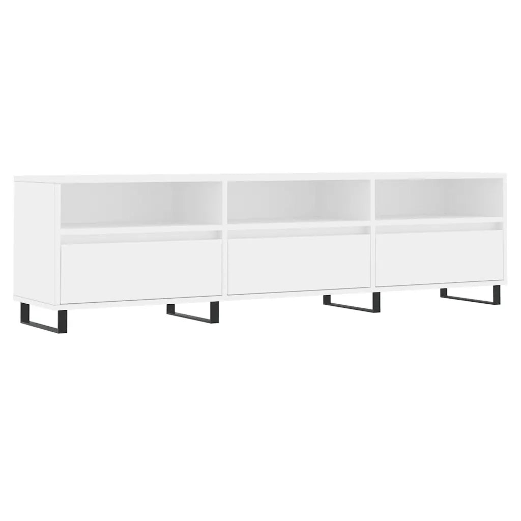 Mobile Porta TV Bianco 150x30x44,5 cm in Legno Multistrato