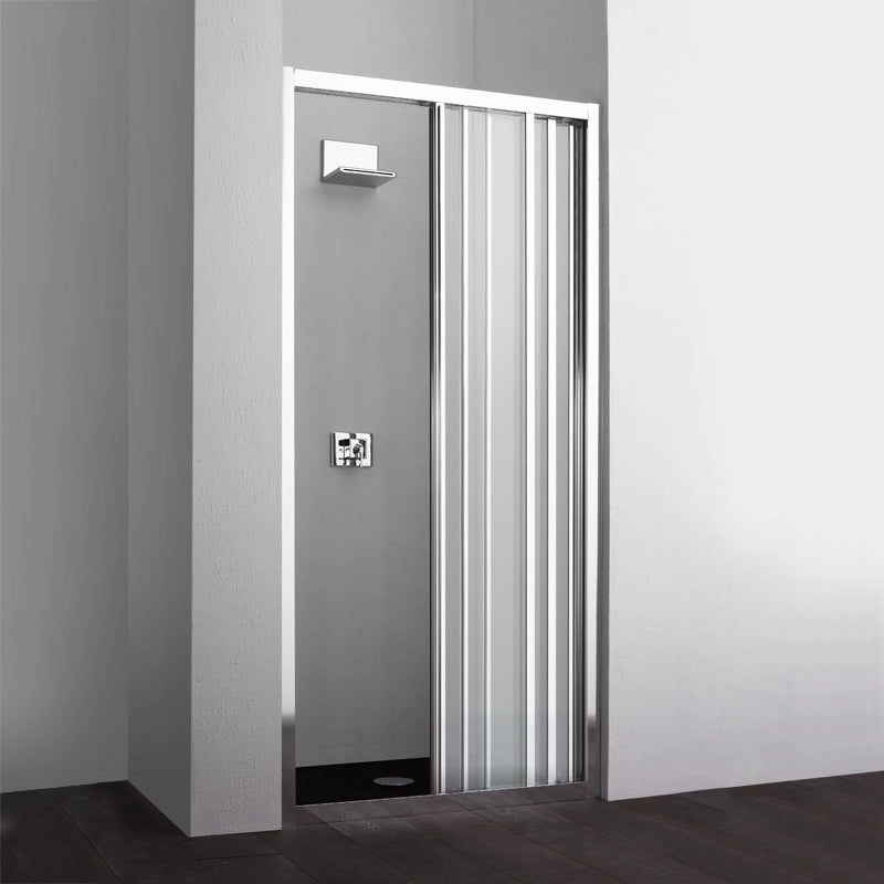 Porta nicchia doccia 90 cm tre ante trasparenti
