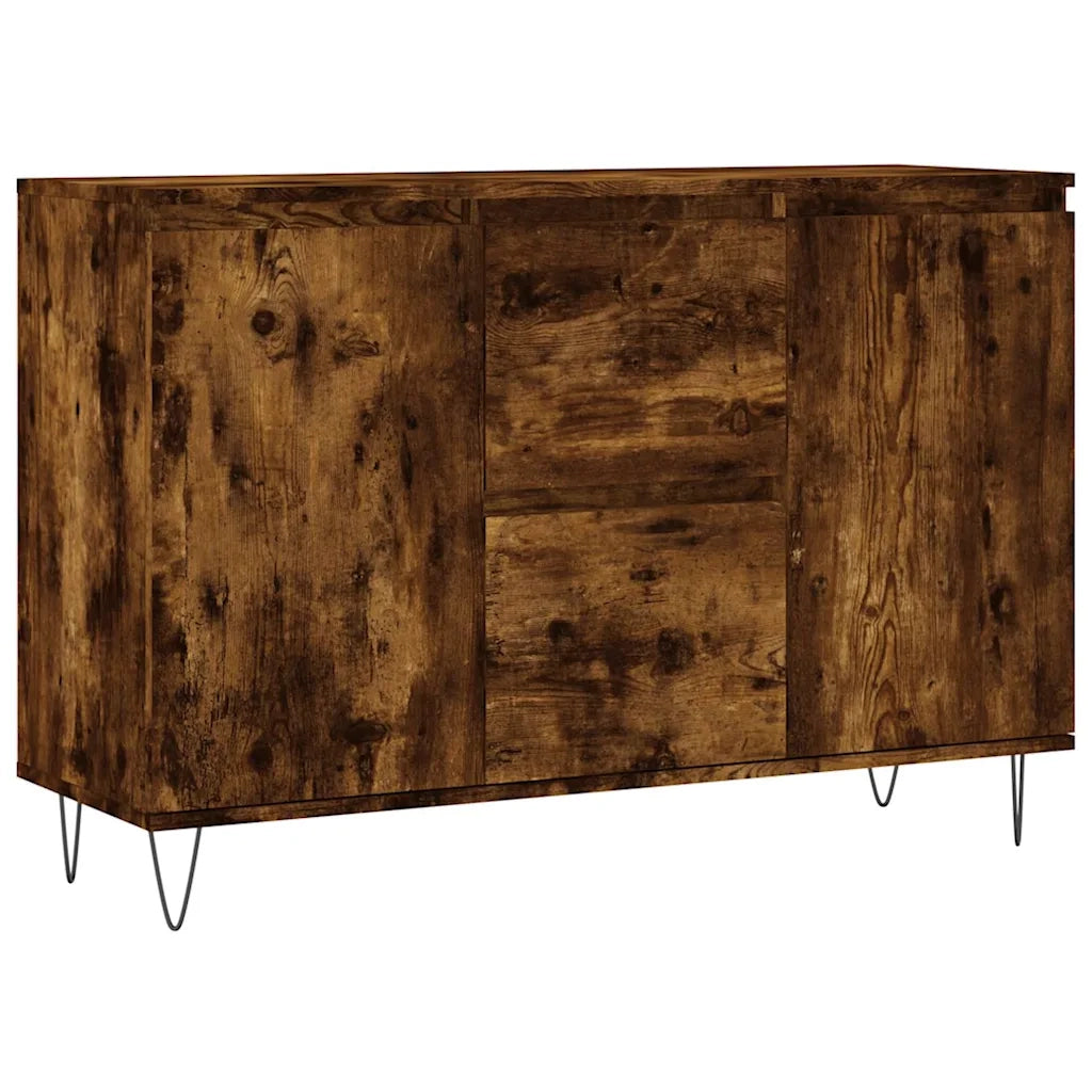 Credenza Rovere Fumo 101,5x35x70 cm in Legno Multistrato 827209