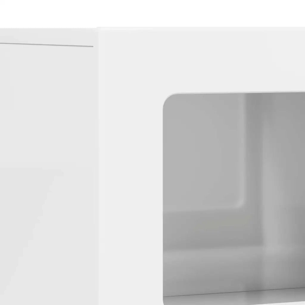 Credenza Bianco Lucido 80.5 x 35 x 59 cm Legno multistrato