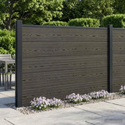 Pannello di Recinzione WPC e Alluminio Nero 42039072