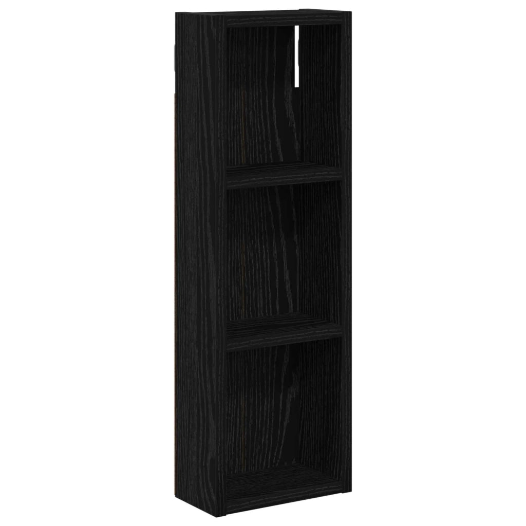 Armadio da bagno a muro Rovere Nero 20 x 10 x 60,5 cm