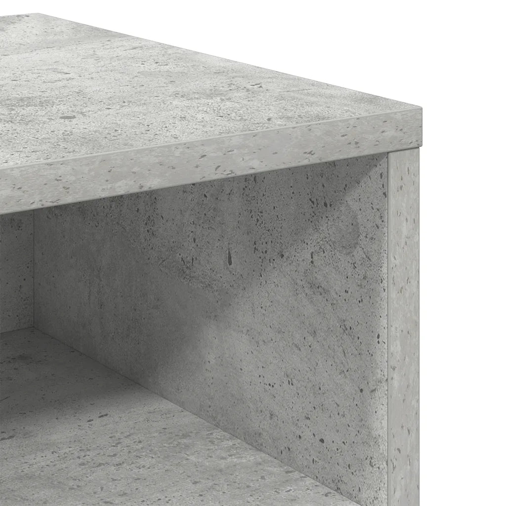 Comodino | Armadio da Notte | Mobiletto da notte Grigio Cemento 40x30x30 cm in Legno Multistrato