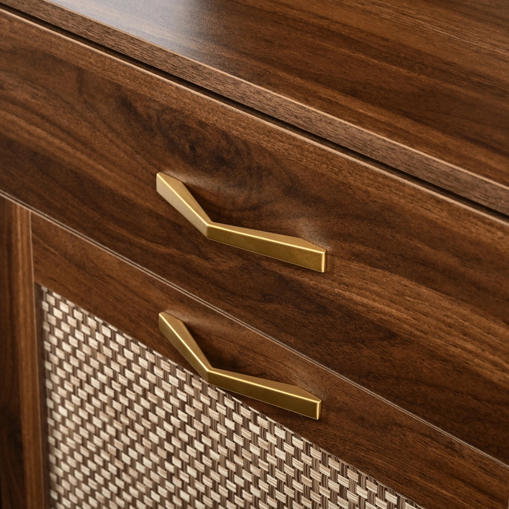 Mobile ingresso con 3 ante e ganci - per ingresso - in MDF - 100 x 30 x 170 cm - noce