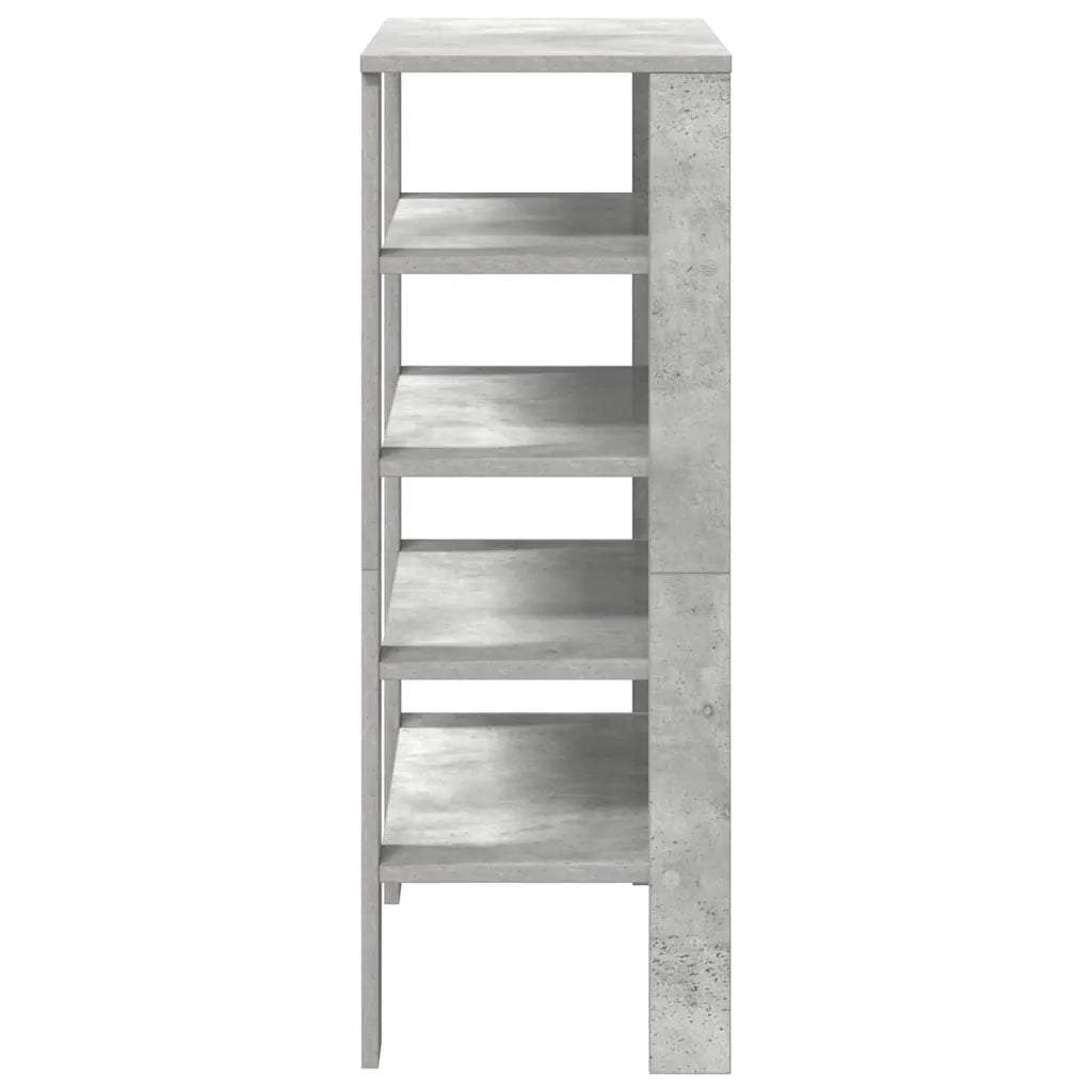 Scarpiera-Scaffale per scarpe Grigio Cemento 61x32x87,5 cm in Legno Multistrato