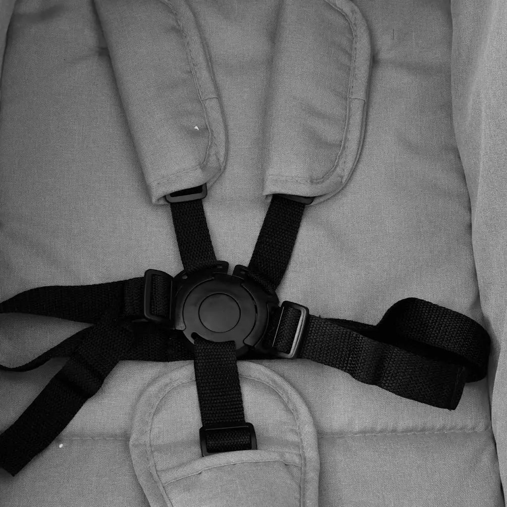 Passeggino Gemellare Grigio Chiaro e Nero in Acciaio CFW5900869