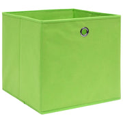 Scatole Portaoggetti 10pz Verdi 32x32x32 cm Tessuto 288371
