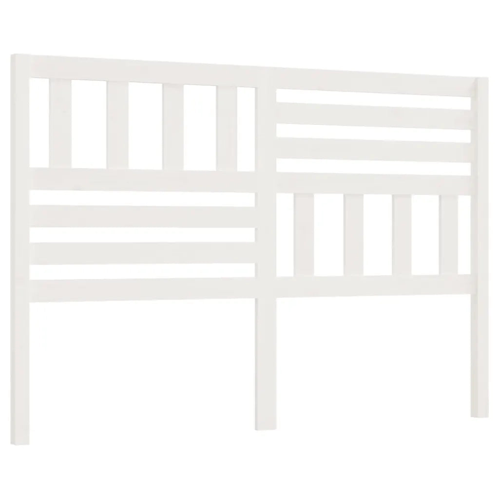 Testiera per Letto-Testata-Testiera Decorativa Bianca 146x4x100cm in Legno Massello di Pino 212771