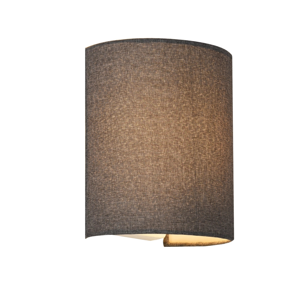 Set Brüssel di 2 Applique per Interni con Paralume Semicilindrico Grigio lux.pro