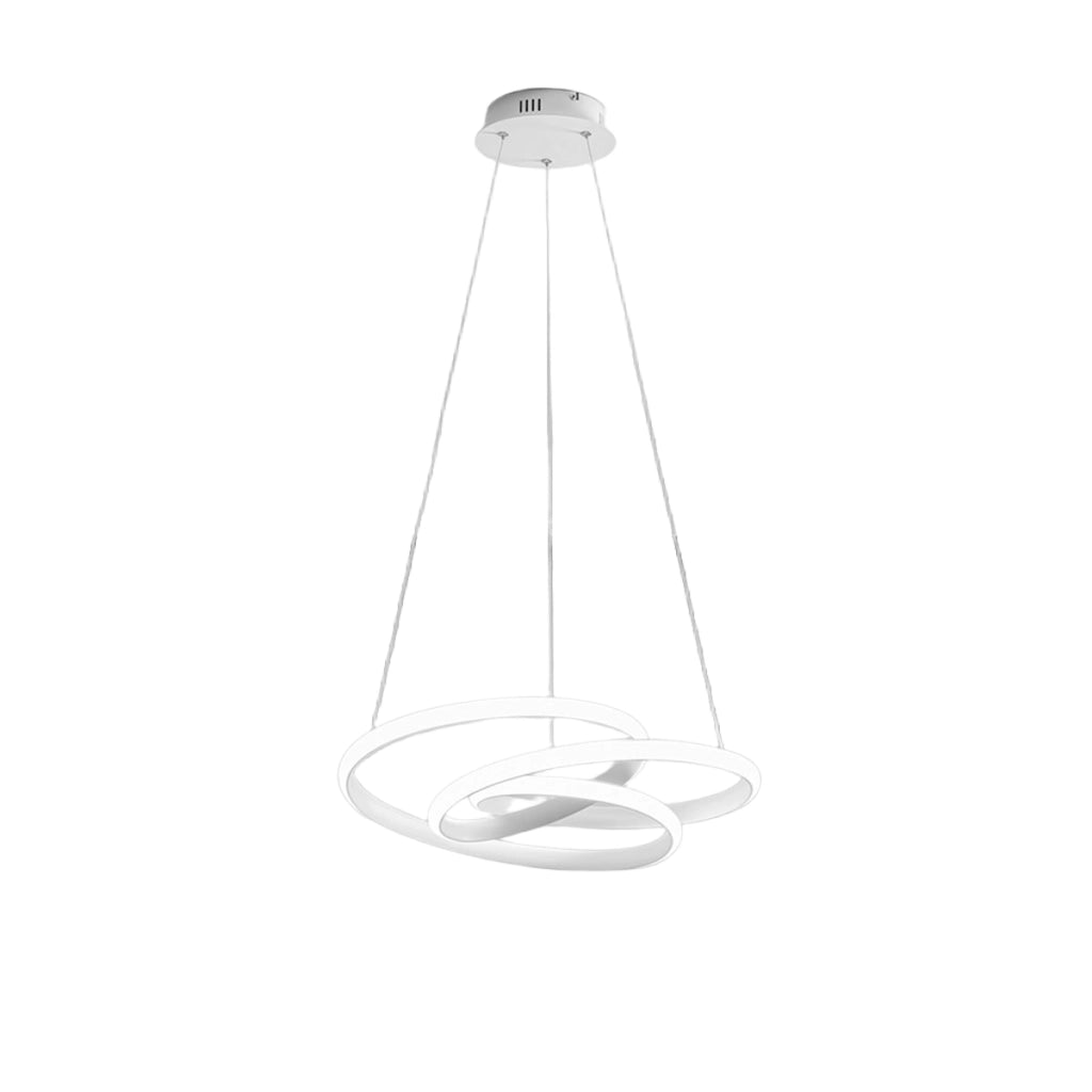 Lampada a sospensione Diva S/G Bianco - Lampadario LED 42W 3000K 2600lm in alluminio e silicone, Diffusione 360 gradi, Dimmerabile - Gealuce